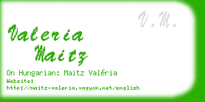 valeria maitz business card